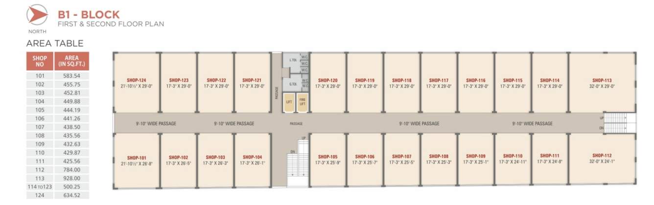 mahatma gandhi fruit market B1 Cluster Plan From 1st To 2nd Floor