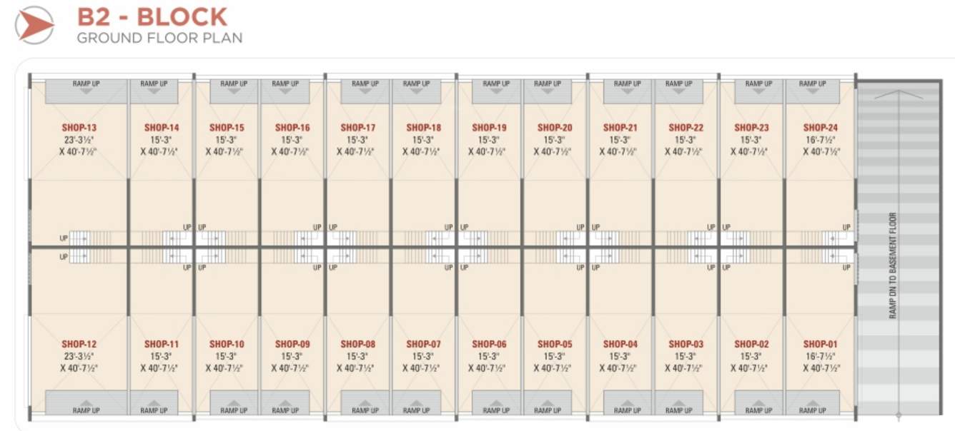 mahatma gandhi fruit market B2 Cluster Plan For Ground Floor