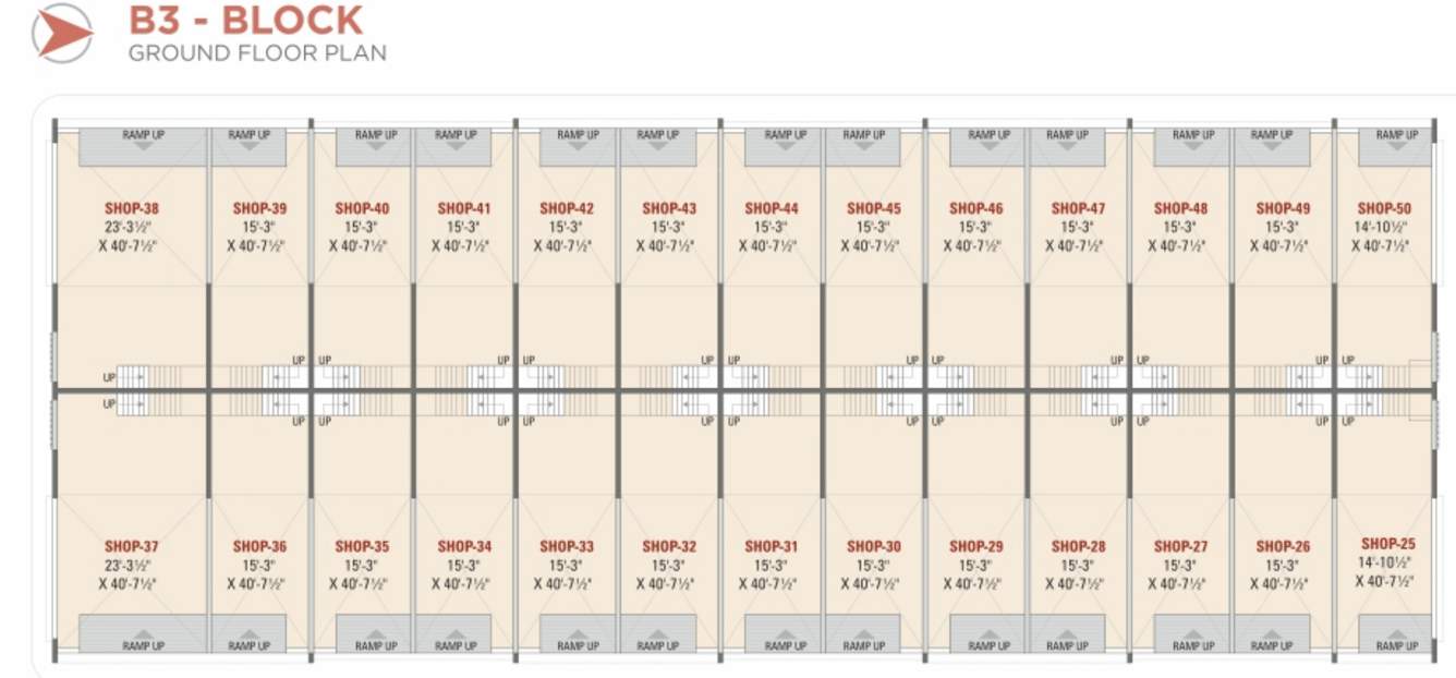mahatma gandhi fruit market B3 Cluster Plan For Ground Floor