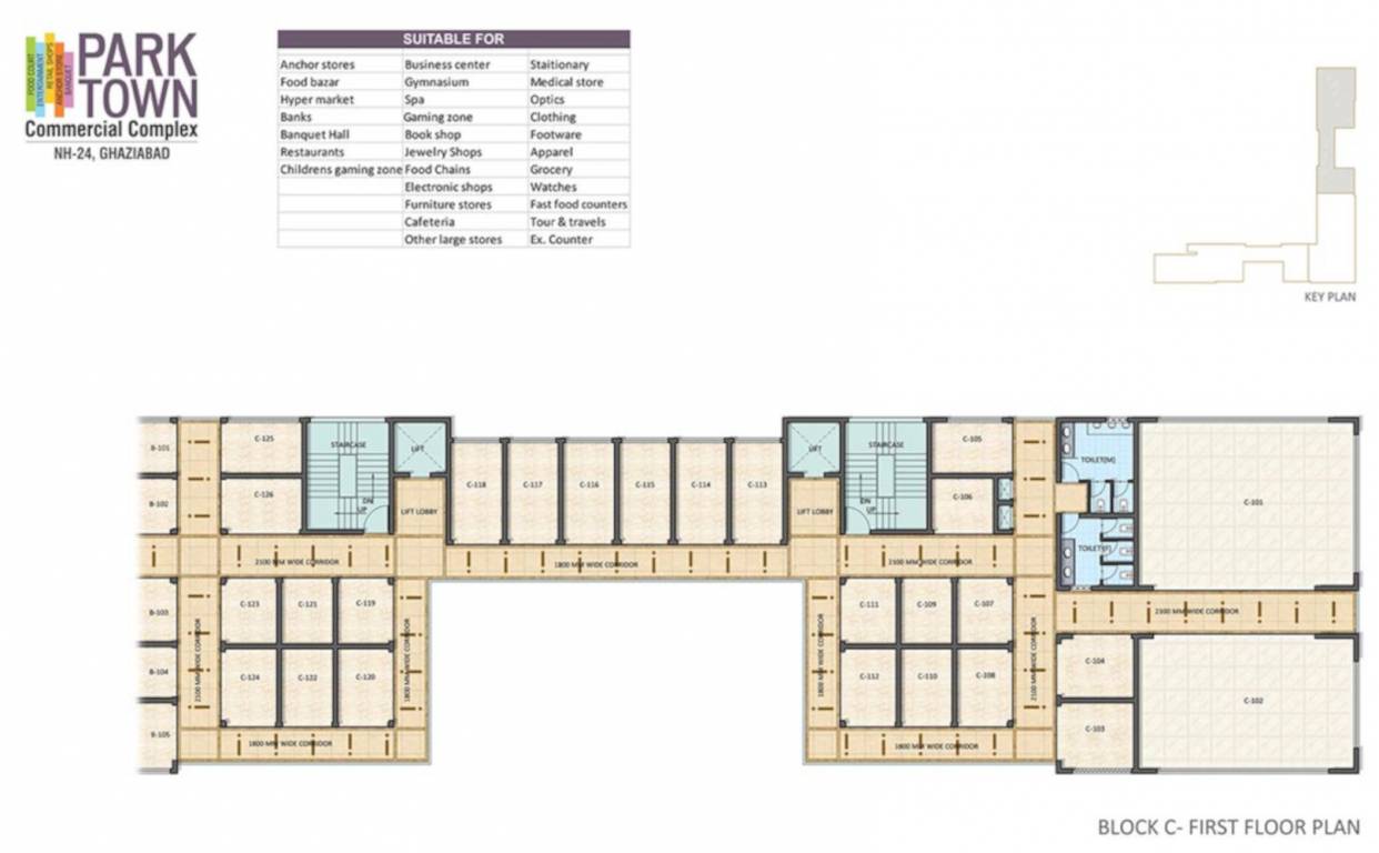  town commercial complex phase 3 block c Block C Cluster Plan For 1st Floor
