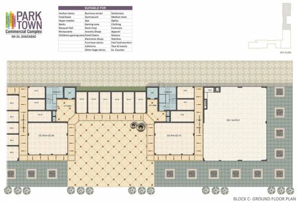  town-commercial-complex-phase-3-block-c Block C Ground Cluster Plan