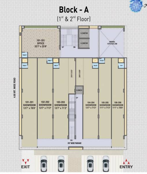  pratham Block  A Cluster Plan From 1st To 2nd Floor