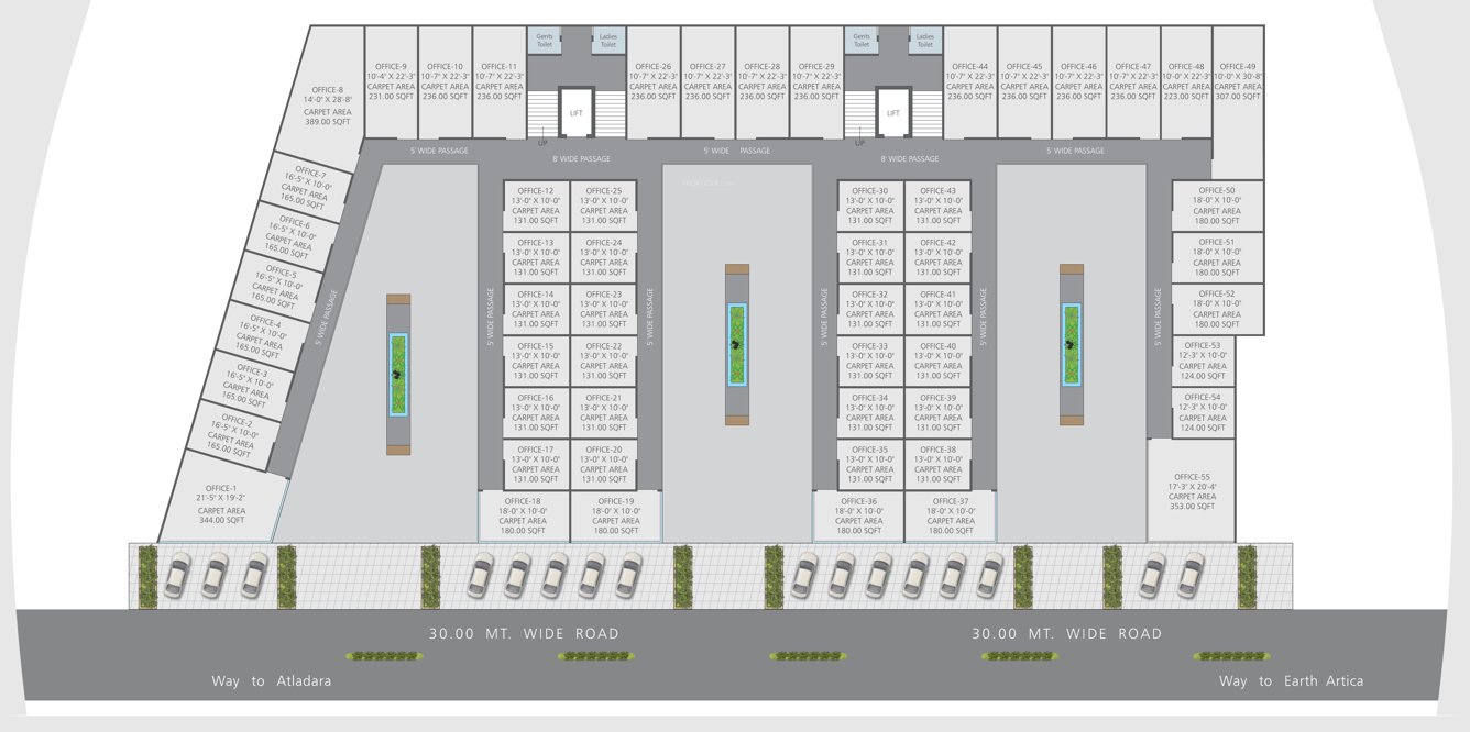 alpha Block 1 And 2 Cluster Plan For 2nd Floor