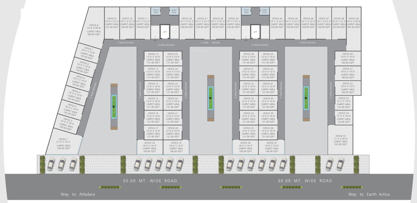 alpha Block 1 And 2 Cluster Plan For 4th Floor