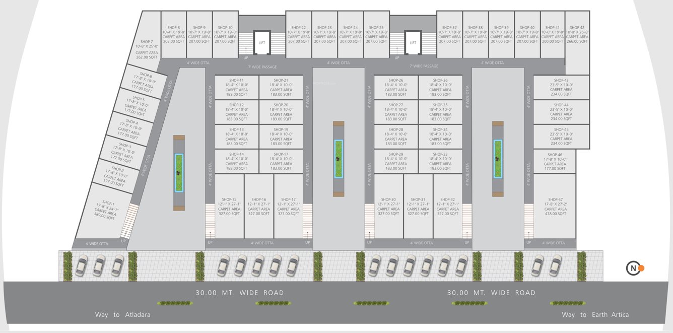 alpha Block 1 And 2 Cluster Plan For Ground Floor