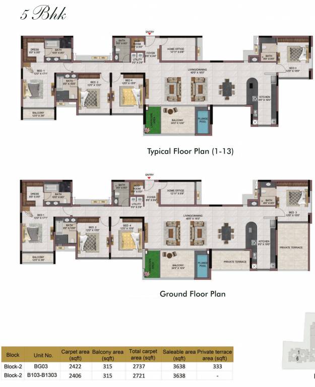  laurels Block 2 Typical Cluster Plan