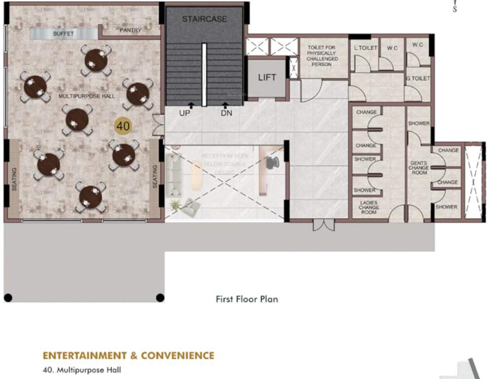  laurels Block A, B Club House Cluster Plan For 1st Floor