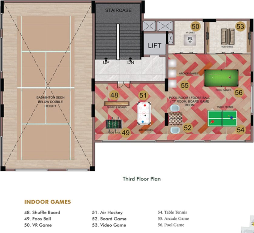  laurels Block A, B Club House Cluster Plan For 3rd Floor