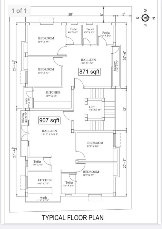  saraswati nagar Saraswati Nagar Cluster Plan from 1st to 3rd Floor