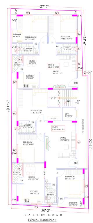  lakvin mount joy Lakvin Mount Joy Cluster Plan from 1st to 5th Floor