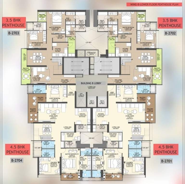  goel ganga platinum b building b Goel Ganga Platinum B Cluster Plan