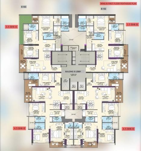  goel-ganga-platinum-b-building-b Goel Ganga Platinum B Cluster Plan