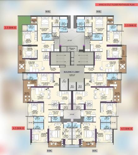  goel-ganga-platinum-b-building-b Goel Ganga Platinum B Cluster Plan