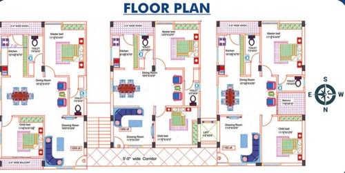  garuda-residency Garuda Residency Cluster Plan from 1st to 5th Floor