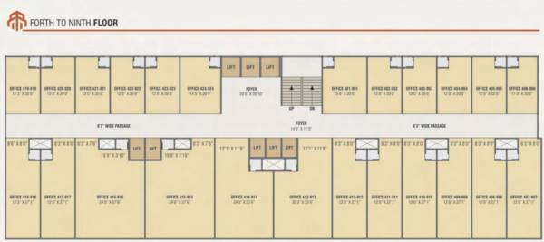  arcade Block A Cluster Plan From 4th To 9th Floor