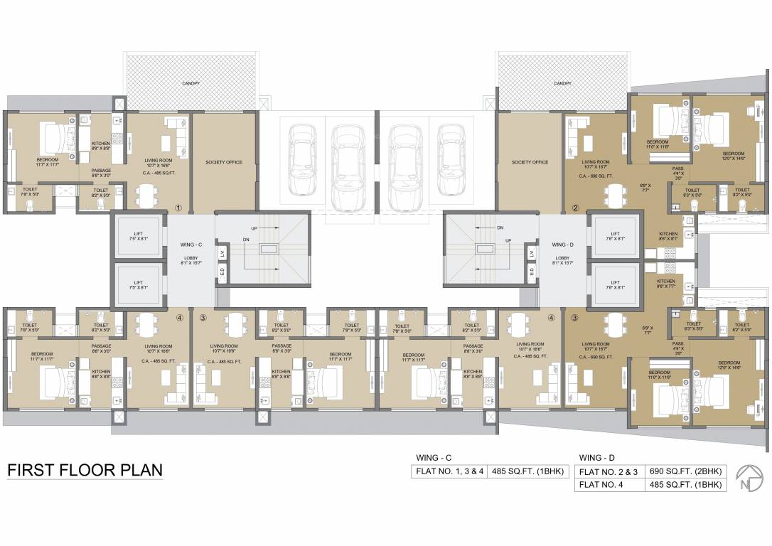  boulevard Ajmera Boulevard   C Wing Cluster Plan