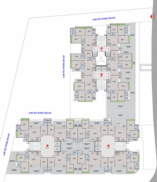  sakar prime Block A,B,C,D Cluster Plan For 1st Floor