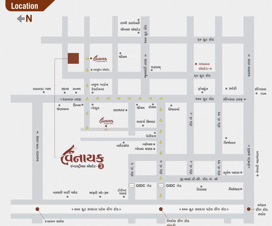  vinayak industrial estate 3 Location Plan