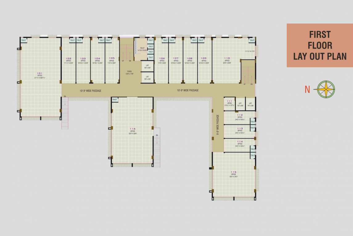  k star business hub A Cluster Plan For 1st Floor