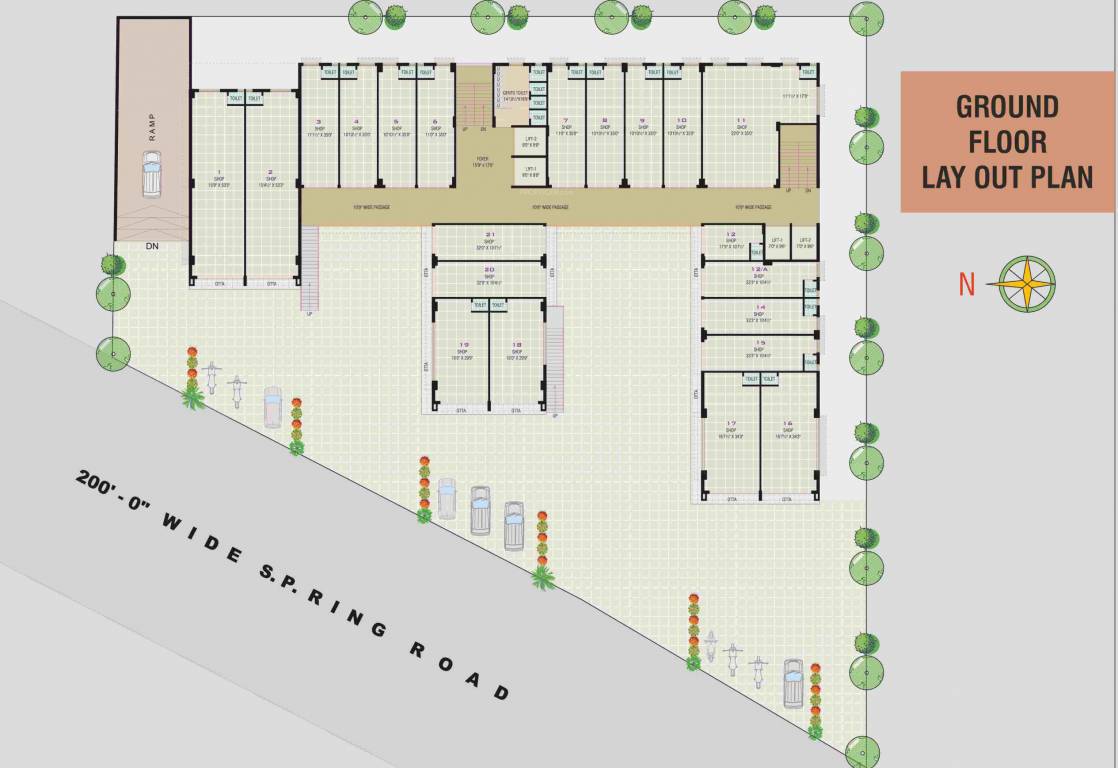  k star business hub A Cluster Plan For Ground Floor
