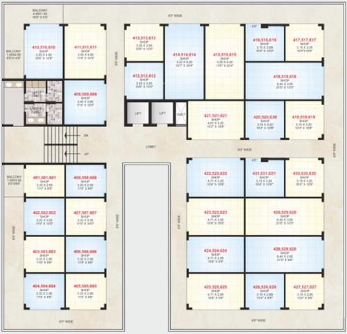  majestic-apartment Majestic Apartment Cluster Plan For Typical Floor Plan