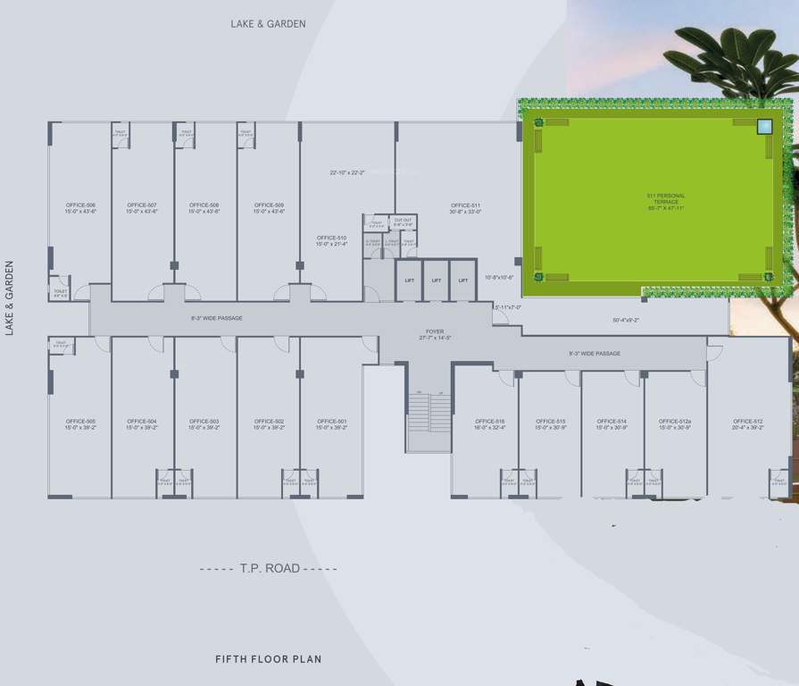  central by sangath ipl Central By Sangath IPL Cluster Plan For 5th Floor