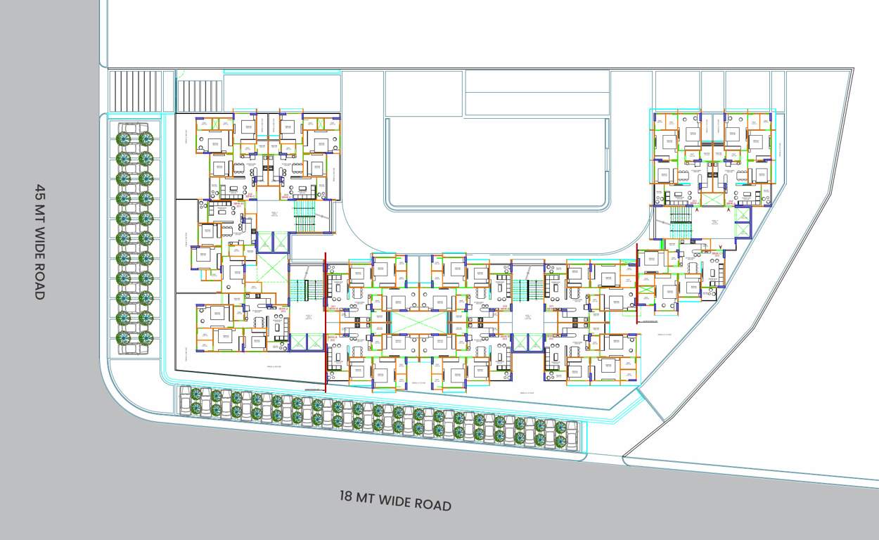  hills Block A,B,C,D Cluster Plan For 2nd Floor