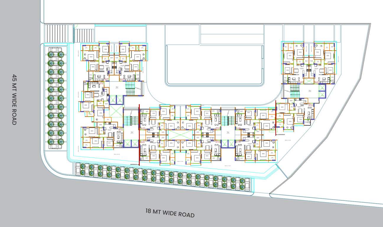  hills Block A,B,C,D Cluster Plan For Typical Floor Plan