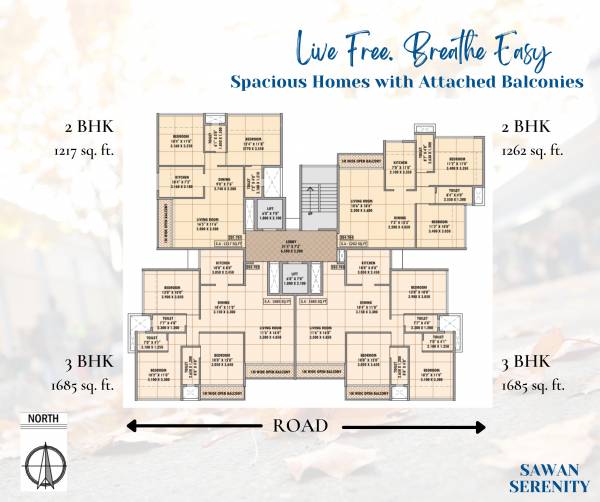  serenity Sawan Serenity Cluster Plan for Typical Floor
