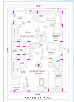  om-vigneshwara-the-heights Om Vigneshwara The Heights Cluster Plan from 1st to 5th Floor