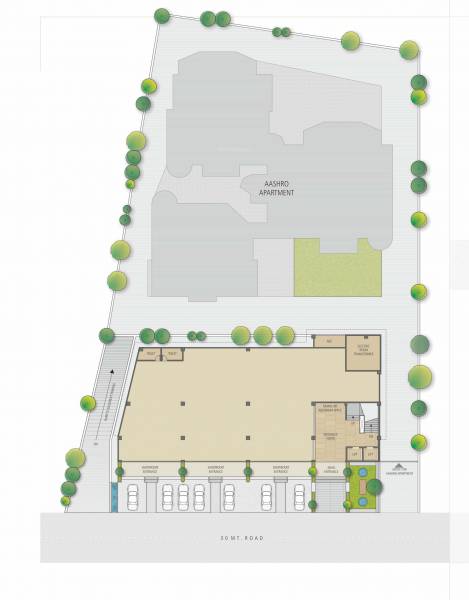  vrushakruti-corpspace Vrushakruti Corpspace Cluster Plan for ground Floor