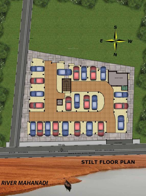  menaka tower A To F Ground Cluster Plan