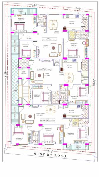  enclave S V Enclave Cluster Plan from 1st to 5th Floor