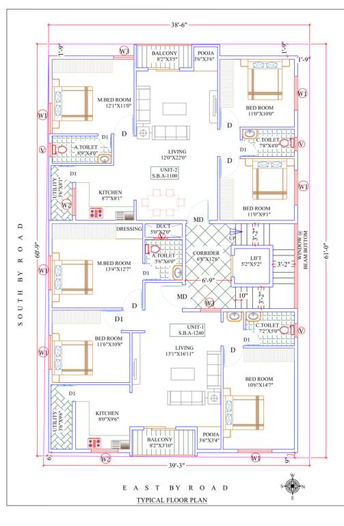  s r elegant S R Elegant Cluster Plan from 1st to 5th Floor