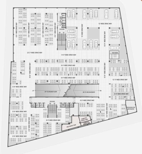  inceptum Block A And B Cluster Plan For Basement 1
