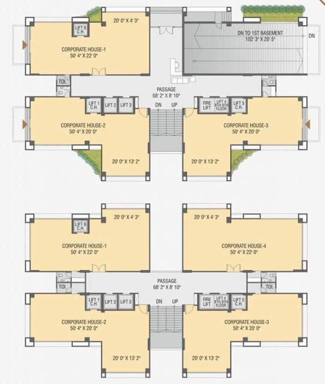  inceptum Block A And B Cluster Plan From 1st To 2nd Floor