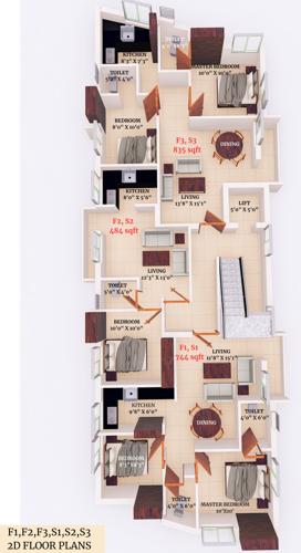  sri-vari-nilayam Sri Vari Nilayam Cluster Plan from 1st to 2nd Floor