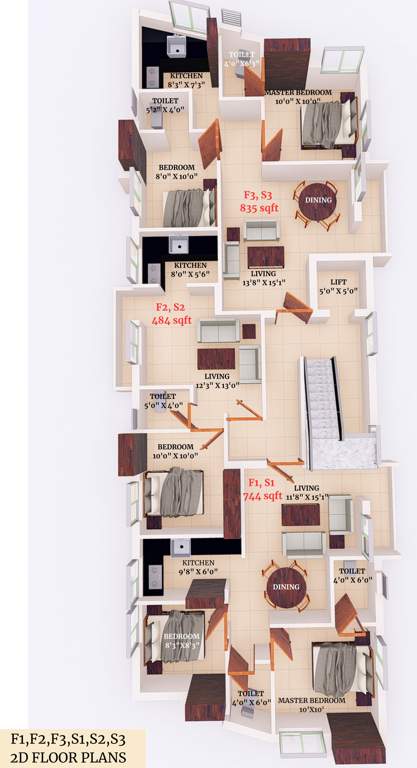  sri vari nilayam Sri Vari Nilayam Cluster Plan from 1st to 2nd Floor