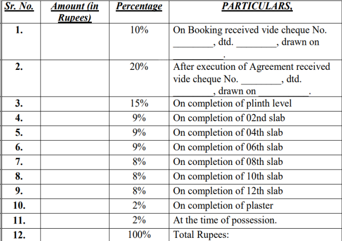 dmk-stella Construction Linked Payment (CLP) Payment Plan