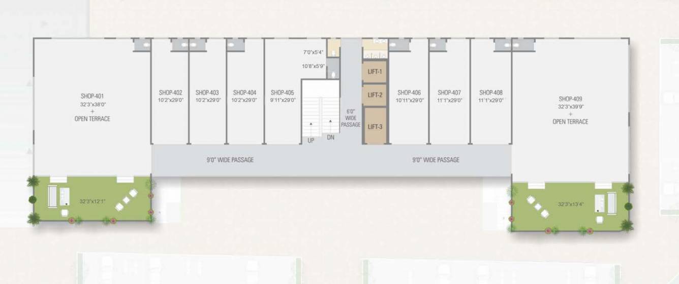  gajanan arcade Gajanan Arcade Cluster Plan For 4th Floor
