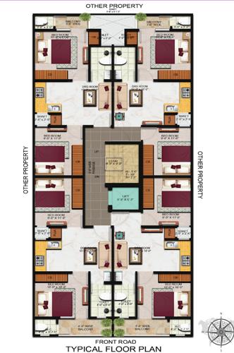  dream-homes Dream Homes Cluster Plan from 1st to 4th Floor
