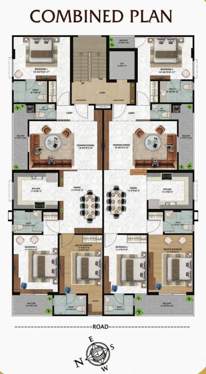  emerald Emerald Typical Floor Cluster Plan