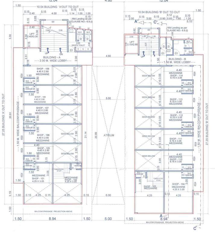  champa business square Champa Business Square Cluster Plan For 1st Floor