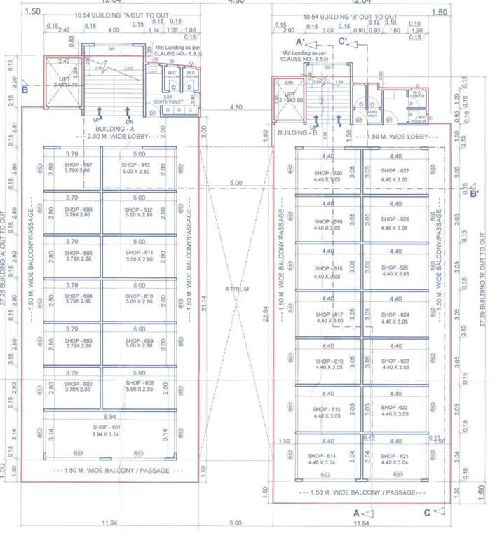  champa business square Champa Business Square Cluster Plan For 6th Floor