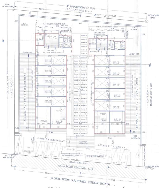  champa business square Champa Business Square Cluster Plan For Ground Floor