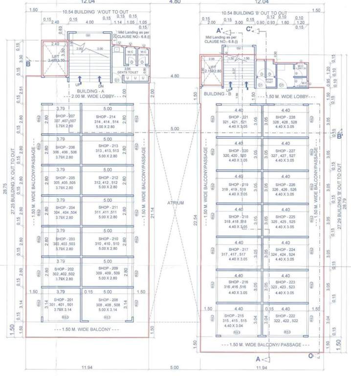  champa business square Champa Business Square Cluster Plan From 2nd To 5th Floor