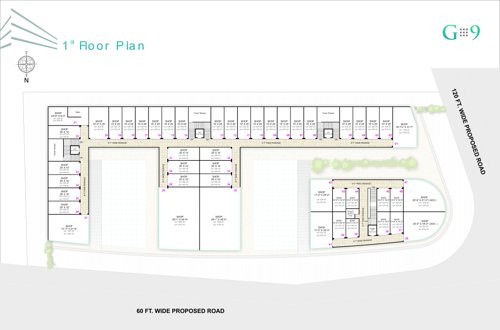Building A And B Cluster Plan for 1st Floor g9-business-center Building A And B Cluster Plan for 1st Floor