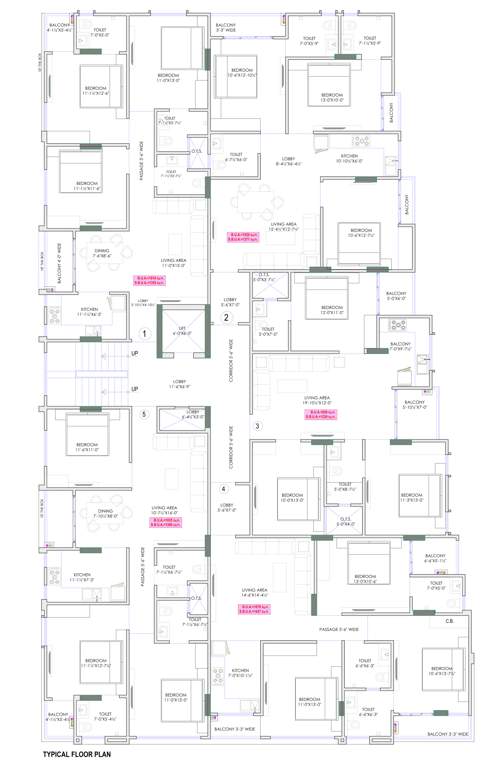  the grand arch ii Tower 1Typical Foor Cluster Plan