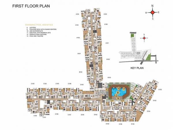  medora Block A And Block B Cluster Plan for 1st Floor