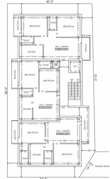  jp-homes JP Homes Cluster Plan For 1st Floor
